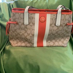 Signature coach leather satchel